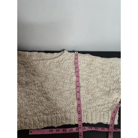 Anthropologie Pilcro Cozy Crew Neck Sweater Cream OS - Picture 10 of 10